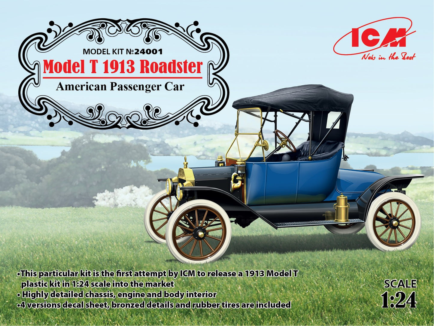 ICM 24001 1:24 Model T 1912 Roadster