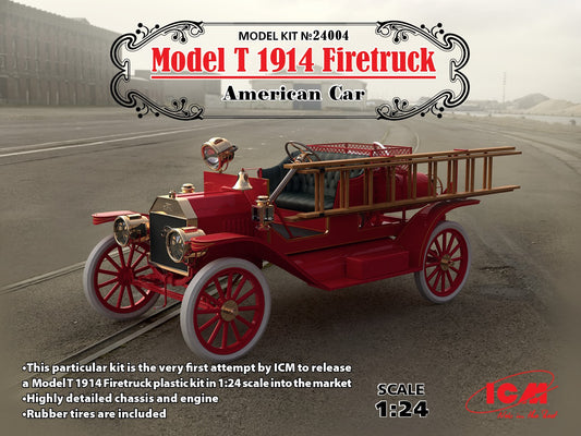 ICM 24004 1:24 Model T 1914 Firetruck American Car