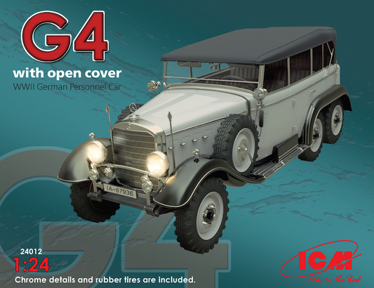 ICM 24012 1:24 Benz G4 with Open Cover WWII German Personnel Car