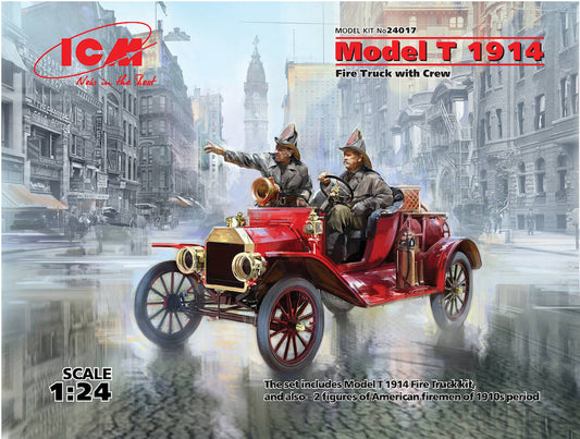 ICM 24017 1:24 Model T 1914 Fire Truck with Crew