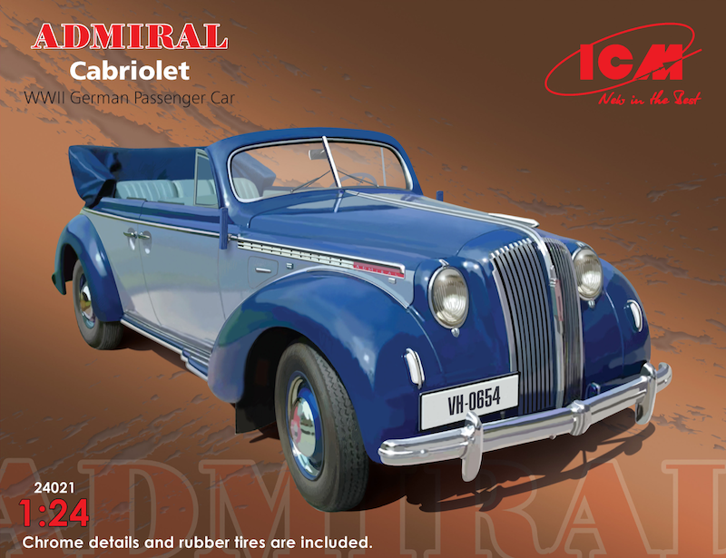 ICM 24021 1:24 Admiral Cabriolet WWII German Passenger Car