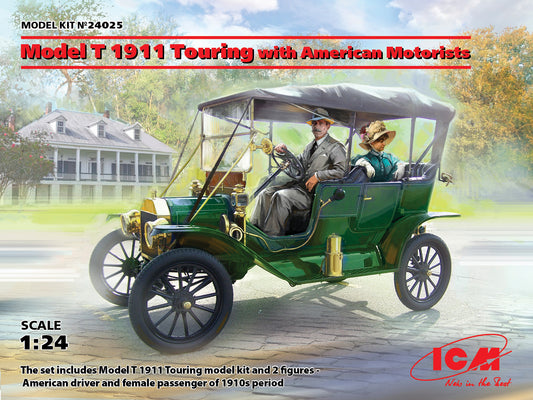 ICM 24025 1:24 Model T 1911 Touring with American Motorists