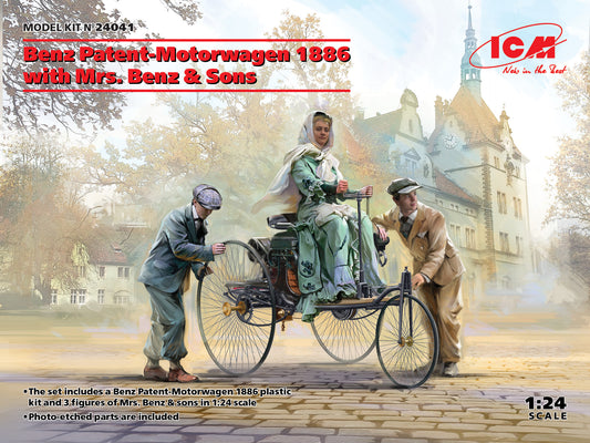 ICM 24041 1:24 Benz Patent-Motorwagen 1886 with Mrs. Benz & Sons