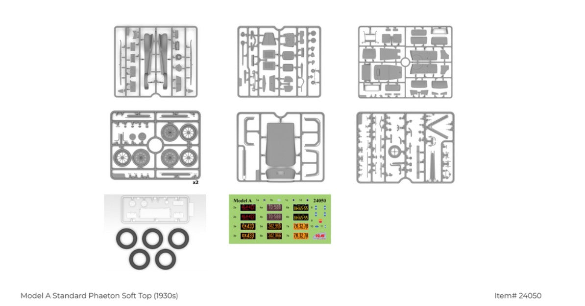 ICM 24050 1:24 Ford Model A Standard Phaeton Soft Top (1930s)
