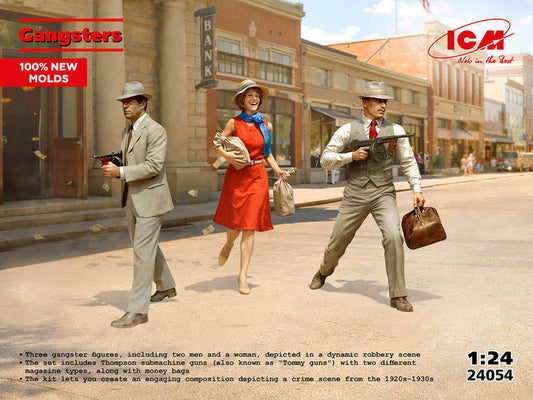 ICM 24054 1:24 Gangsters with Tommy guns (Bonnie and Clyde)