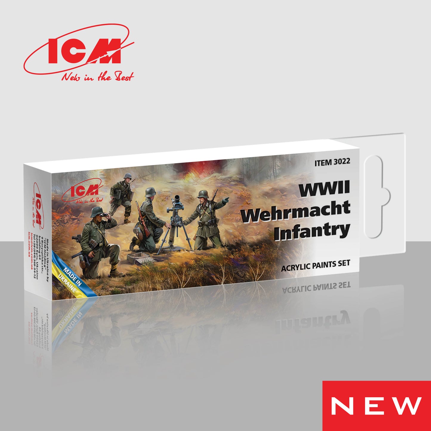 ICM 3022 - WWII Wehrmacht Infantry Acrylic Paint Set