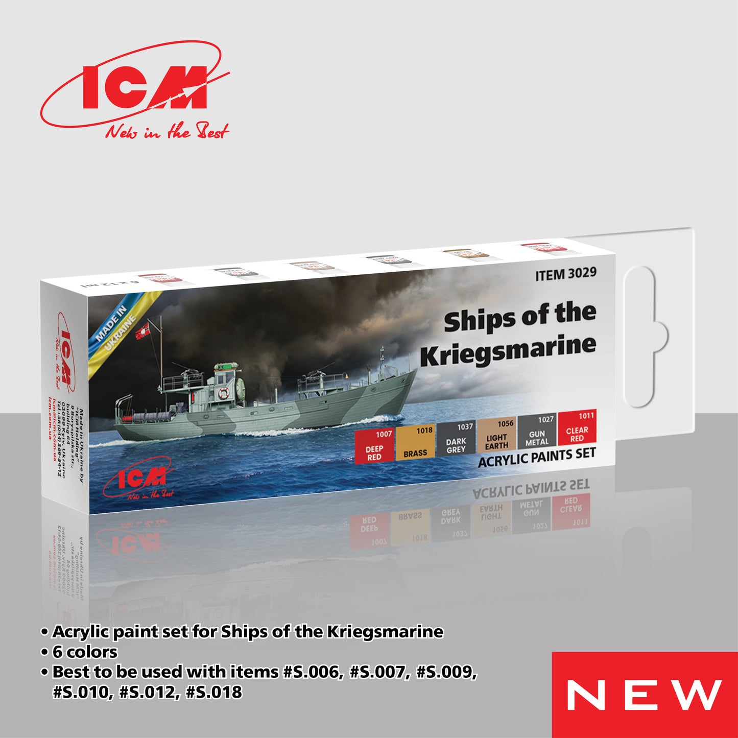 ICM 3029 - Ships of the Kriegsmarine Acrylic Paint Set