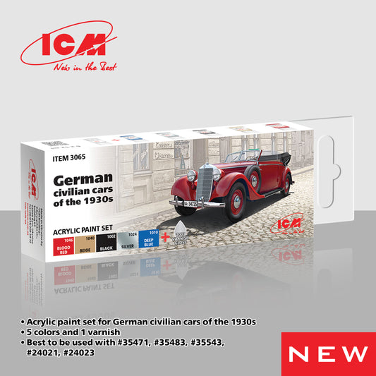 ICM 3065 German civilian cars of the 1930s acrylic paint set