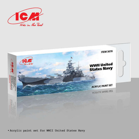 ICM 3070  WWII United States Navy 'acrylic paint set6 bottles  12 ml