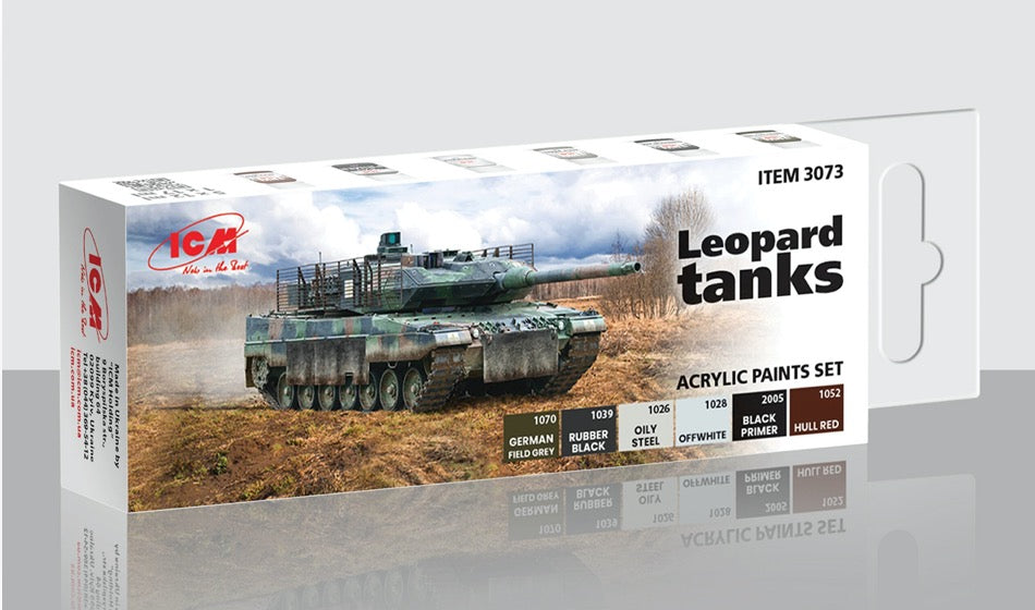 ICM 3073 Acrylic paints set for Leopard tanks