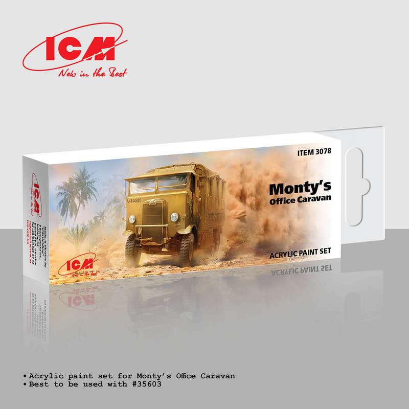 ICM UA 3078 - Monty's Office Caravan Acrylic Paint Set