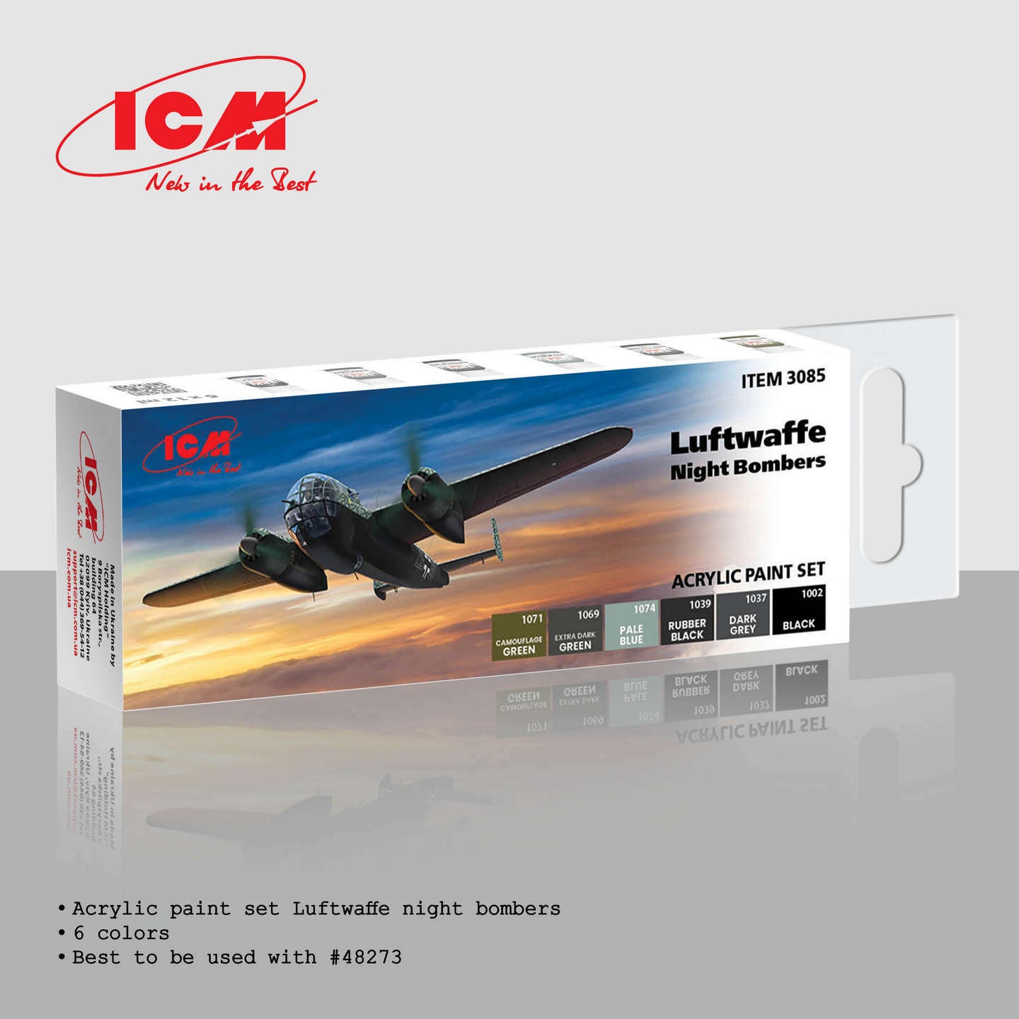 ICM UA 3085 - Luftwaffe Night Bombers Acrylic Paint Set