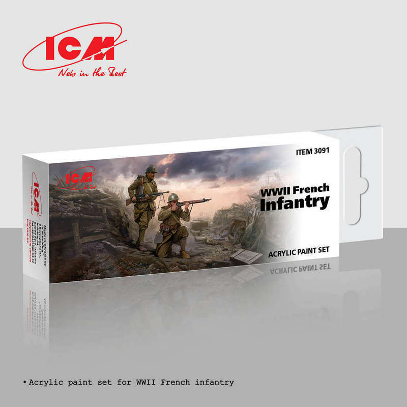 ICM 3091  WWII French infantry 6 bottles 12 ml