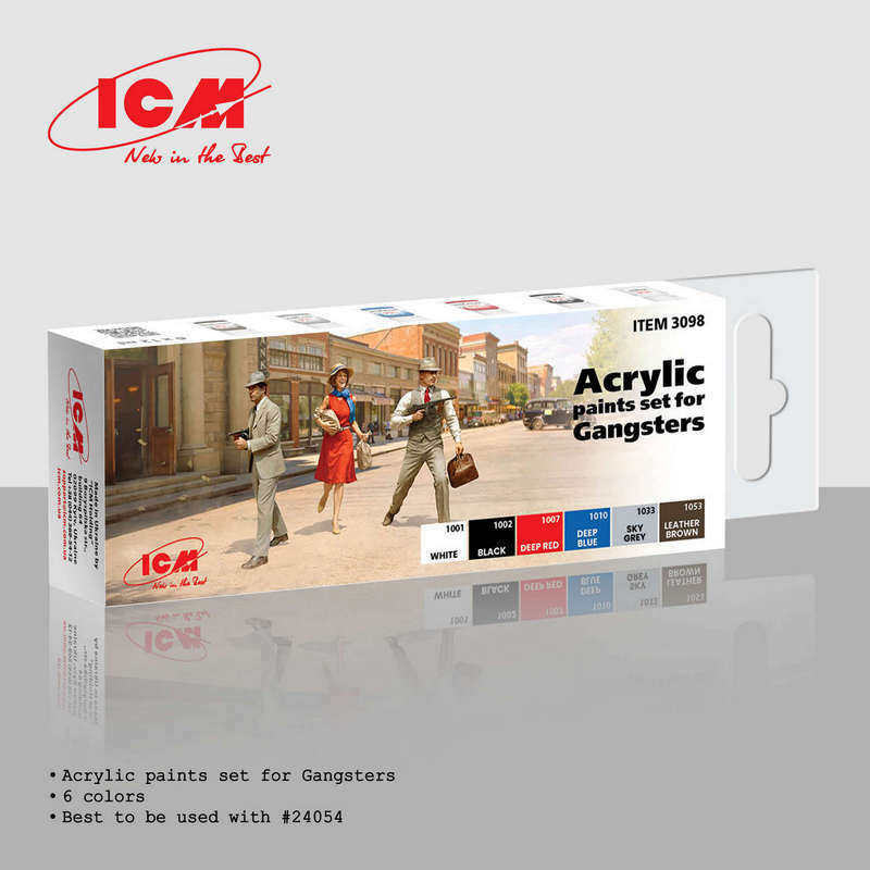 ICM 3098  Gangsters 6 bottles 12 ml Acrylic Paint Set