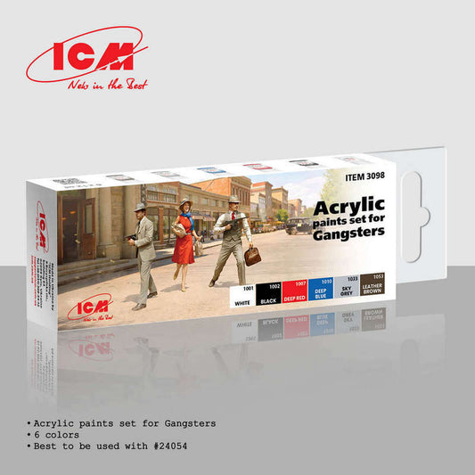 ICM 3098  Gangsters 6 bottles 12 ml Acrylic Paint Set