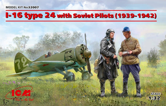 ICM 32007 1:32 Polikarpov I-16 type 24 with Soviet Pilots (1939-1942)