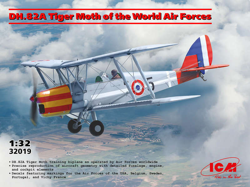 ICM 32019 1:32 de Havilland DH.82A Tiger Moth Air Forces Of The World.