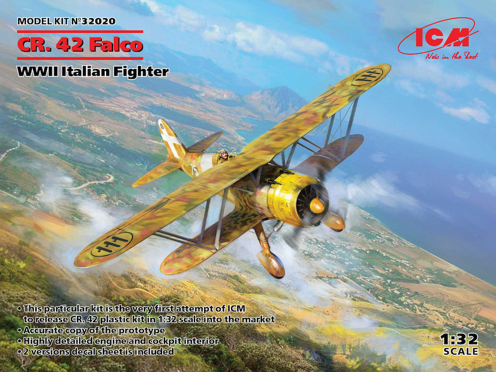 ICM 32020 1:32 Fiat CR.42 Falco WWII Italian Fighter