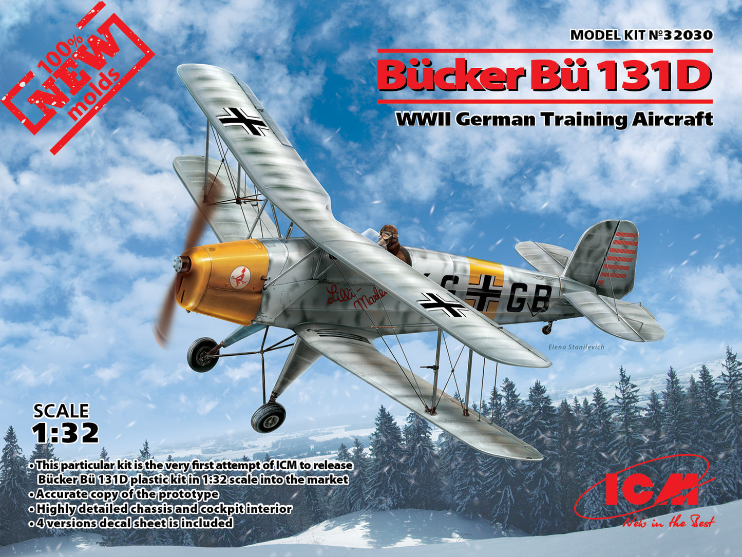 ICM 32030 1:32 Bucker Bu-131D WWII German Training Aircraft