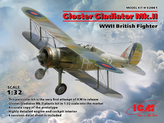 ICM 32041 1:32 Gloster Gladiator Mk.II WWII British Fighter