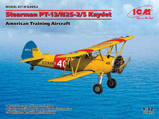 ICM 32052 1:32 Stearman PT-13/N2S-2/5 Kaydet American Training Aircraft