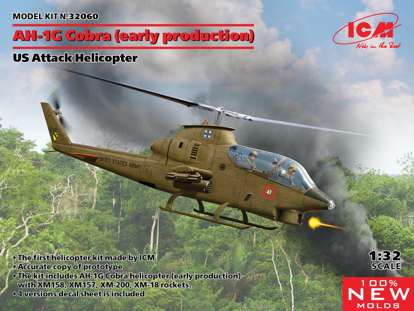 ICM 32060 1:32 Bell AH-1G Cobra (Early Production) US Attack Helicopter