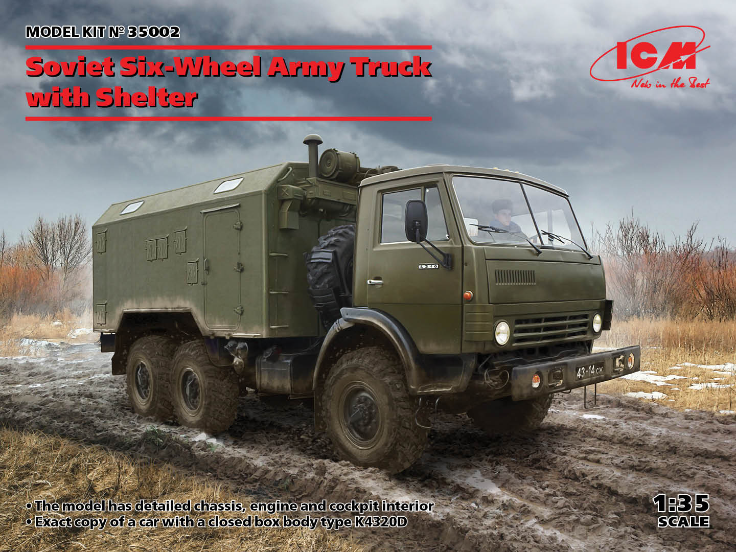 ICM 35002 1:35 Soviet Six-Wheel Army Truck with Shelter