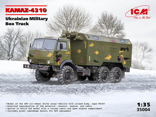 ICM UA 35004 1:35 KAMAZ-4310 Ukrainian Military Box Truck