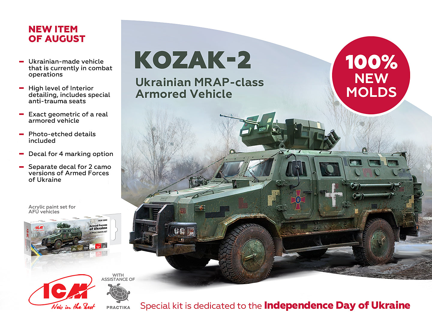 ICM 35014 1:35 'Kozak-2', Ukrainian MRAP-class Armored Vehicle