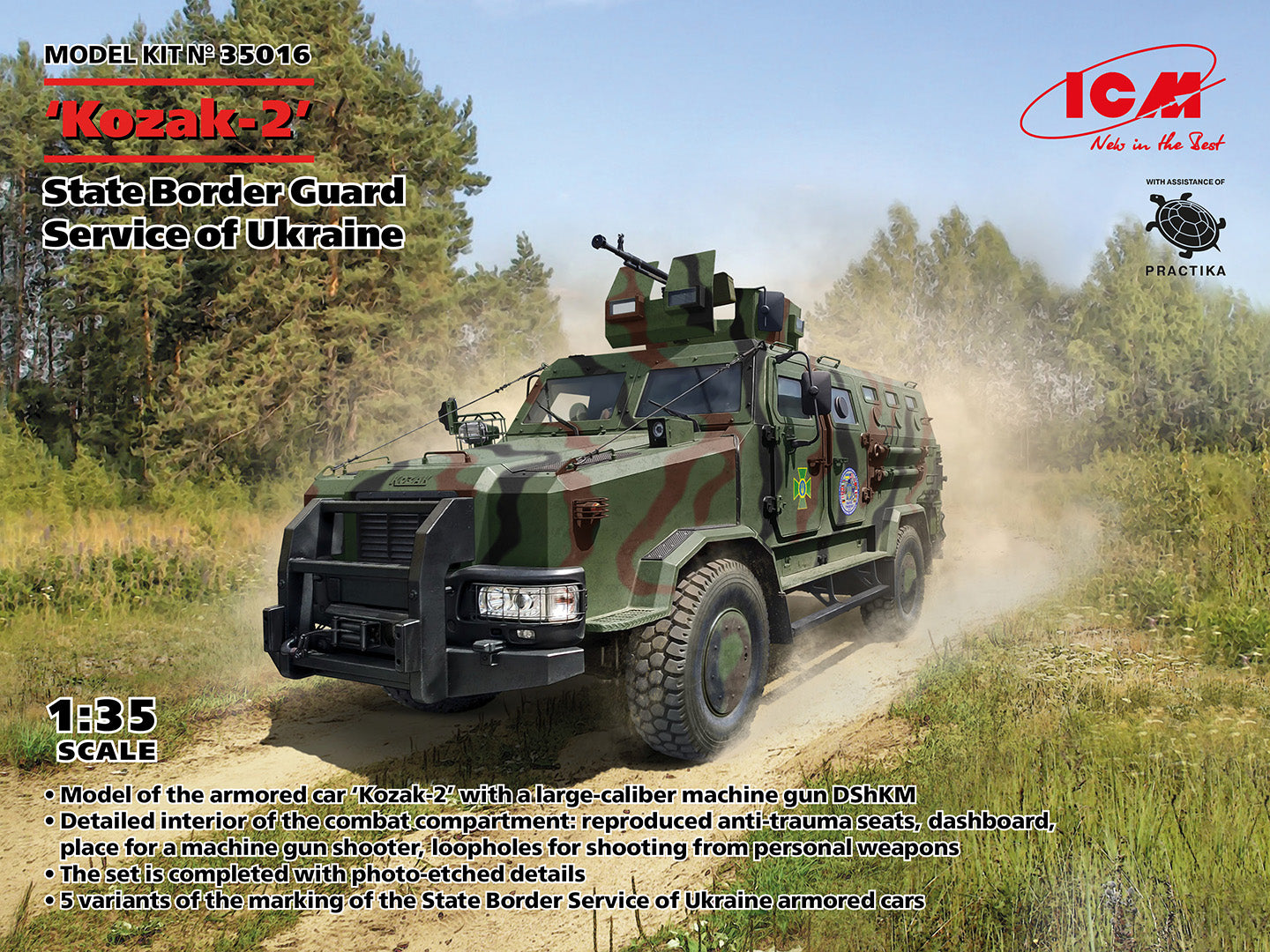 ICM 35016 1:35 Kozak-2 Ukrainian State Border Guard Service of Ukraine