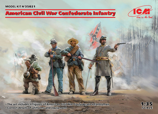 ICM 35021 1:35 Confederate Infantry American Civil War