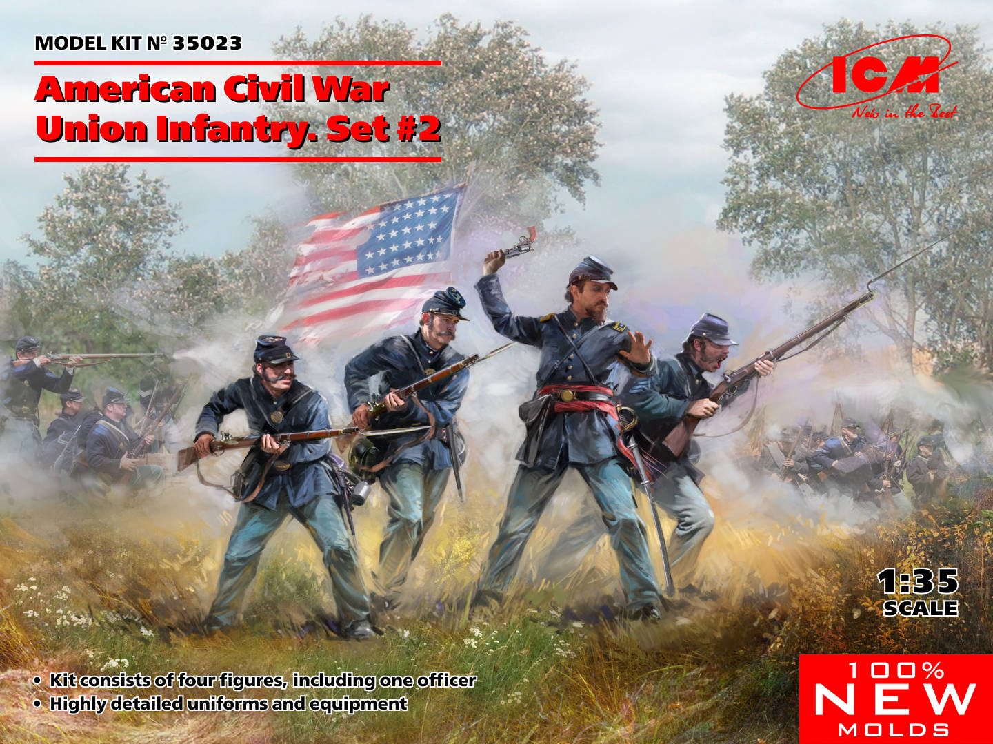 ICM 35023 1:35 Union Infantry American Civil War Set 2