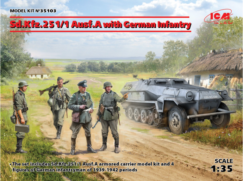 ICM 35103 1:35 Sd.Kfz.251/1 Ausf.A with German Infantry