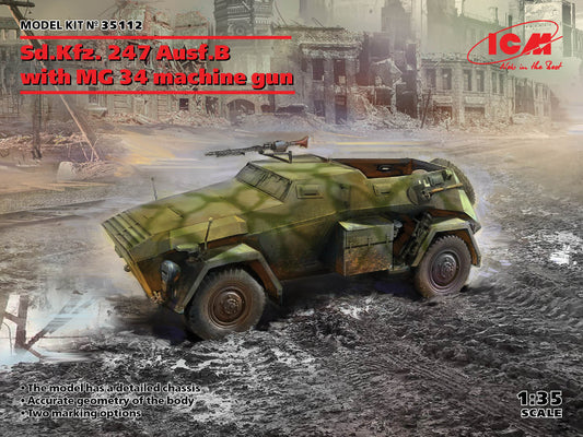 ICM 35112 1:35 Sd.Kfz.247 Ausf.B with MG 34 Machine Gun