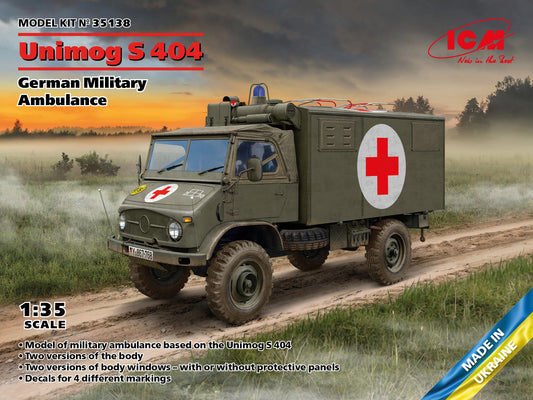 ICM 35138 1:35 Unimog S 404 German Military Ambulance