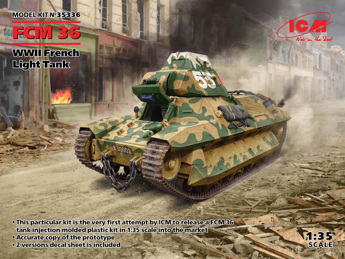 ICM 35336 1:35 French FCM 36 WWII Light Tank