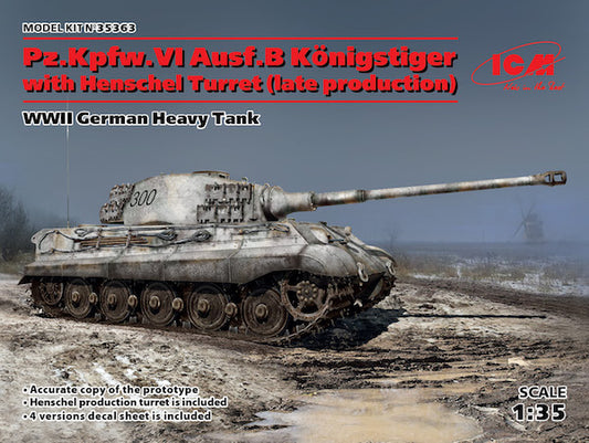 ICM 35363 1:35 Pz.Kpfw.VI Ausf.B Konigstiger with Henschel Turret (Late Production)