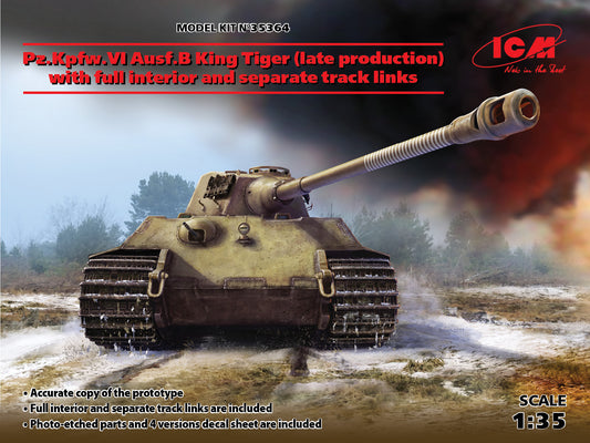 ICM 35364 1:35 Pz.Kpfw.VI King Tiger Ausf.B (Late Production) with Interior