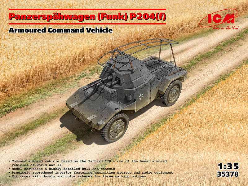 ICM 35378 1:35 Panzerspähwagen (Funk) P204(f) Armoured Command Vehicle