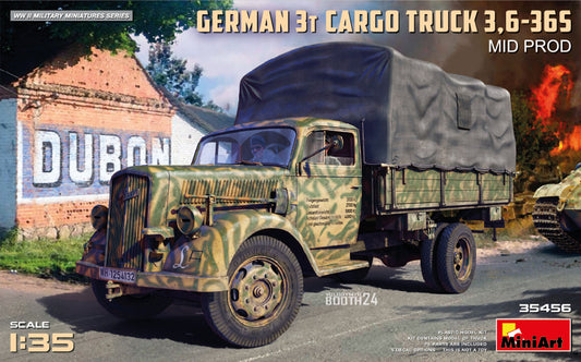 MiniArt 35456 1:35 German 3T Cargo Truck 3,6-36S Mid Prod.