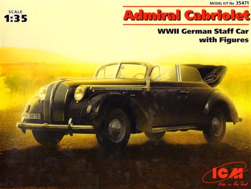 ICM 35471 1:35 Admiral Cabriolet WWII German Staff Car with Figures