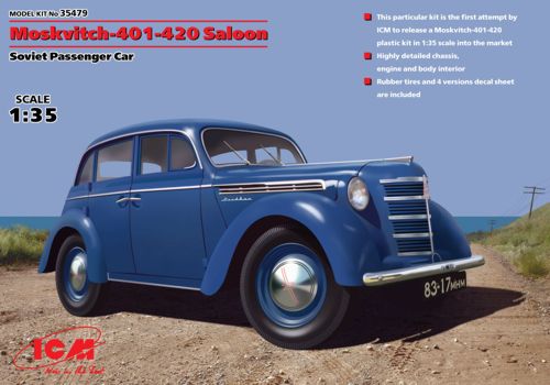 ICM 35479 1:35 Moskvitch-401-420 Saloon Soviet Passenger Car