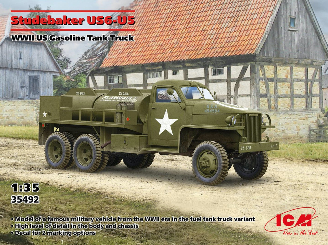 ICM 35492 1:35 Studebaker US6-U5, WWII US Gasoline Tank Truck