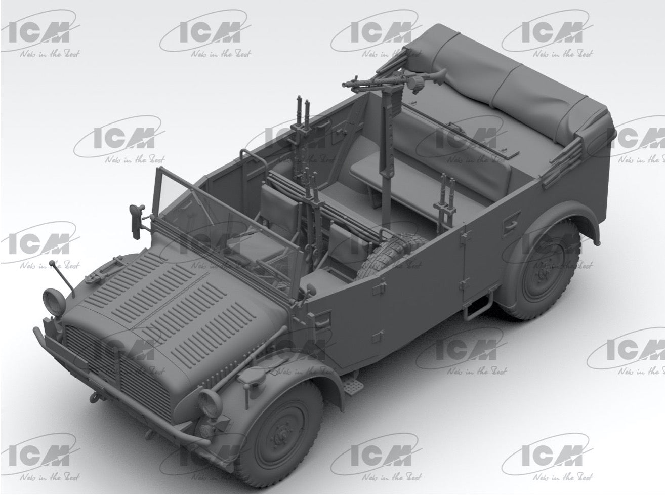 ICM 35502 1:35 Kfz.70 with MG 34, WWII German Military Vehicle