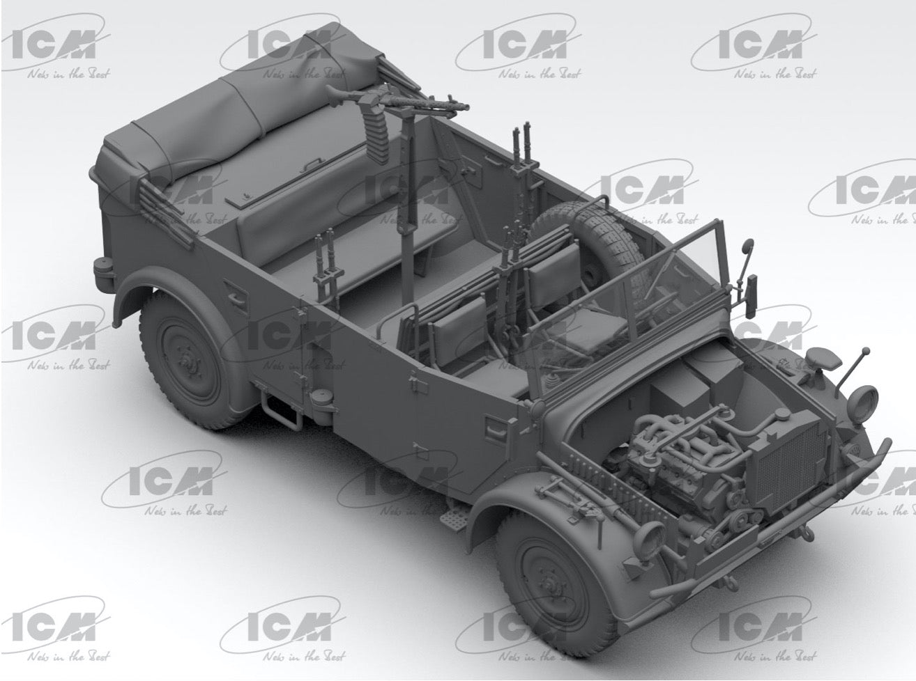 ICM 35502 1:35 Kfz.70 with MG 34, WWII German Military Vehicle