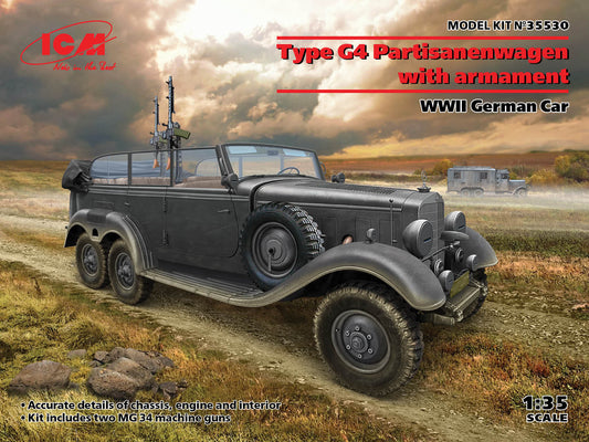 ICM 35530 1:35 Mercedes-Benz typ G4 with Armament WWII German Car