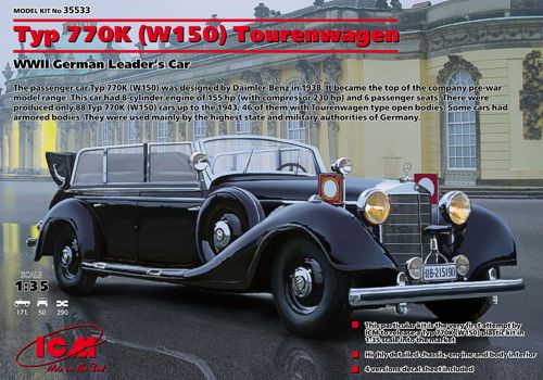 ICM 35533 1:35 Typ 770K (W150) Tourenwagen WWII German Leader's Car