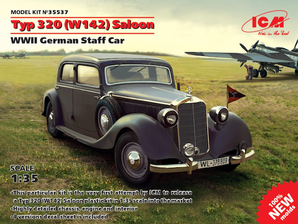 ICM 35537 1:35 Typ 320 (W142) Saloon WWII German Staff Car