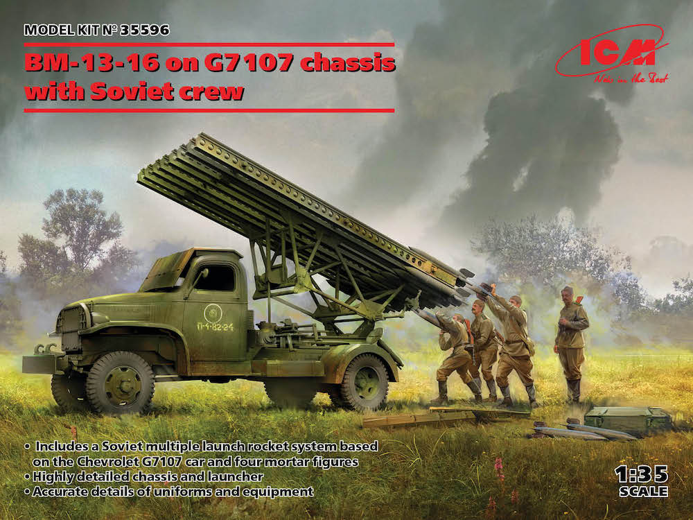 ICM 35596 1:35 BM-13-16 on G7107 Chassis with Soviet Crew