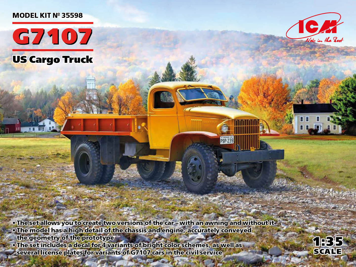 ICM 35598 1:35 G7107 US Cargo Truck with or without Awning